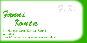 fanni konta business card